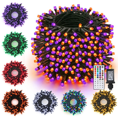 Toodour Halloween Lights RGB String Light, 131ft 350LED Orange Purple Light 🍁 All In One Marketplace Canada