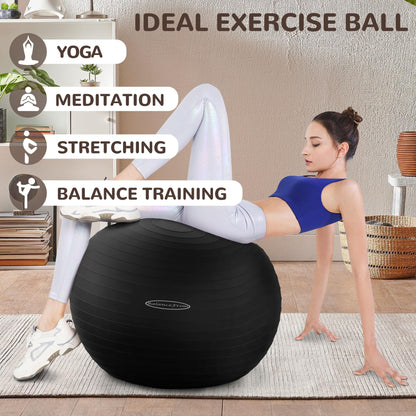 BalanceFrom Anti-Burst Slip Resistant Exercise Ball - 26-inch Black, 2,000-Pound Capacity