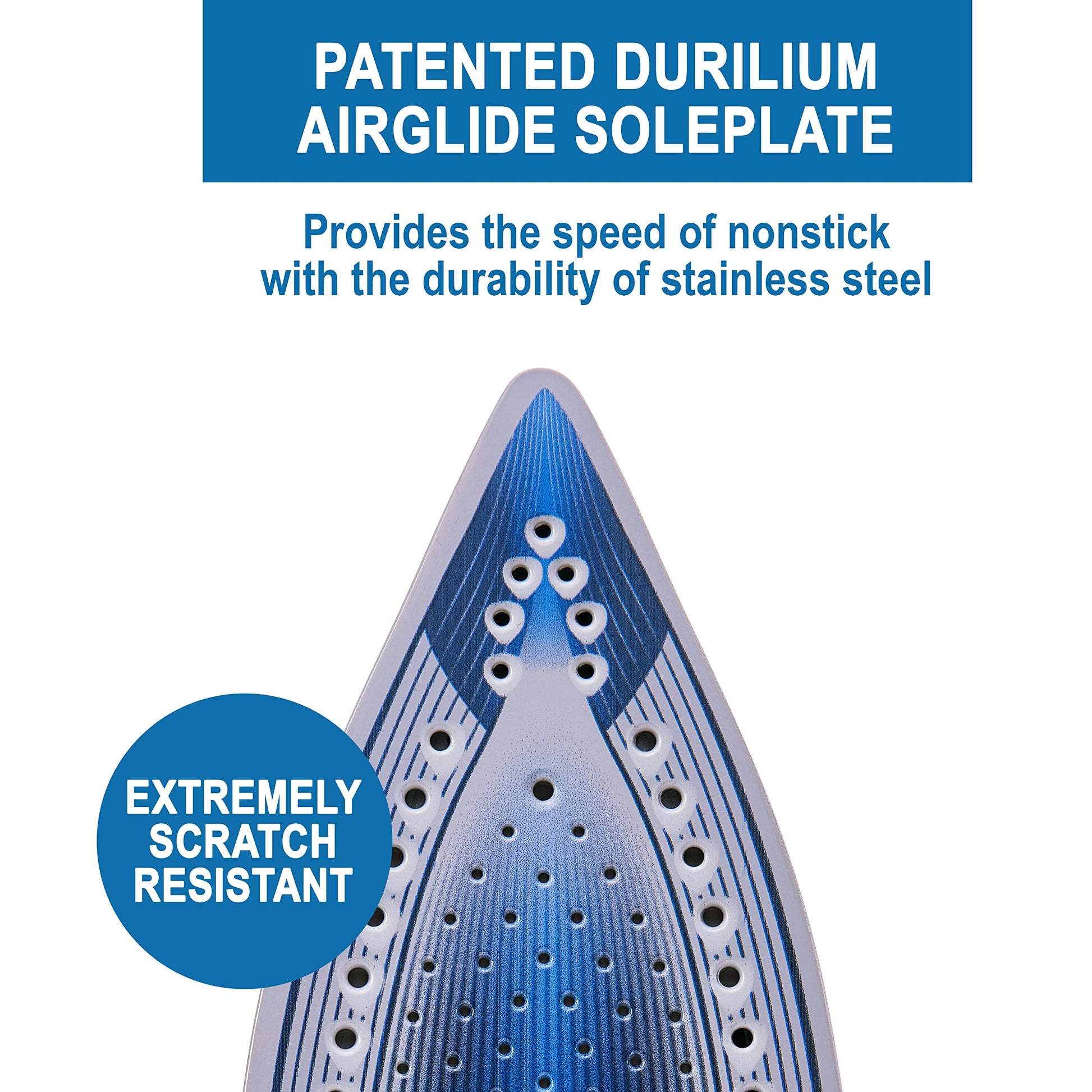 T-Fal Ultraglide Steam Iron for Clothes Durilium Soleplate, Precision Tip, Anti-Drip, Auto-Off 1800 Watts Ironing, Steaming - Available at All In One Marketplace Canada