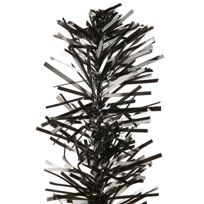 National Tree Company Tinsel Tree, Black, Orange, Halloween Collection, 24 in