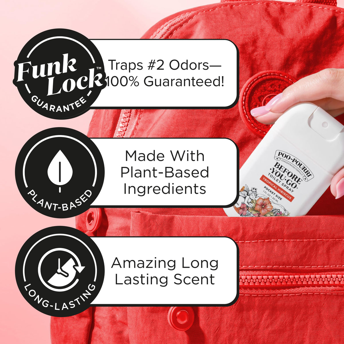 Poo~Pourri Spring On-The-Go Before-You-Go Toilet Spray 30ml Travel Essentials Variety 3 Pack - Bathroom Odor Removers - Travel Size Toiletries - Plant Based Ingredients - Freshener Spray