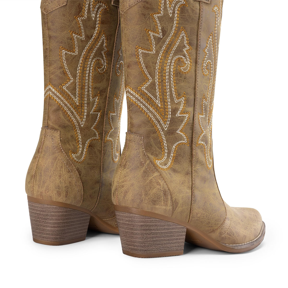 DREAM PAIRS Women Cowboy Cowgirl Mid Calf Boots,Tan,8 🍁 All In One Marketplace Canada