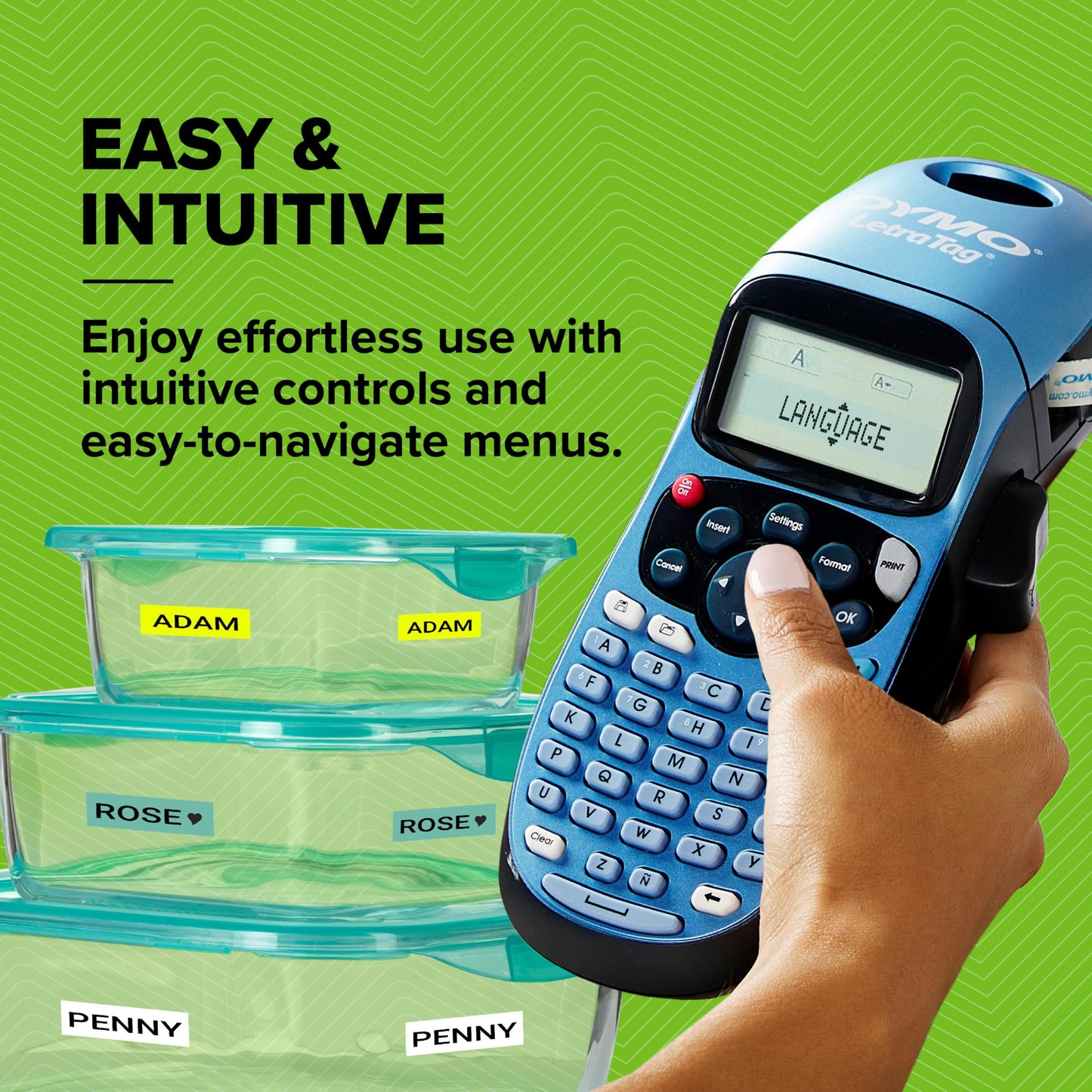 DYMO Label Maker with 3 Bonus Labeling Tapes, LetraTag 100H Handheld Label Maker & LT Label Tapes, Easy-to-Use, Great for Home & Office Organization DYMO