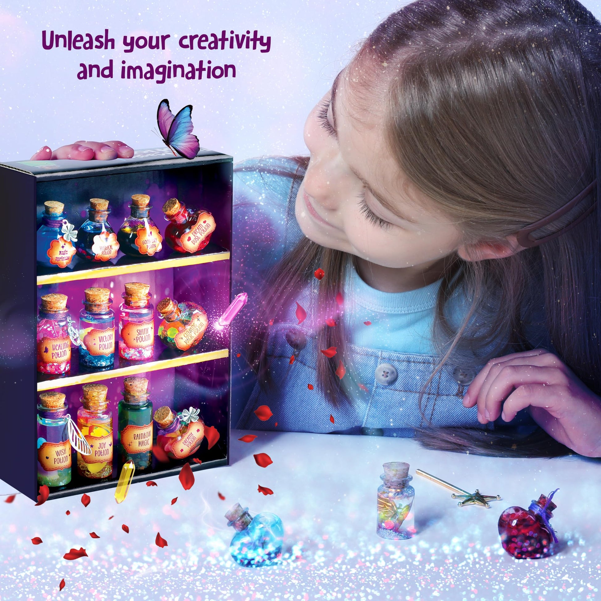 Dan&Darci Magic Fairy Potion Kit for Boys - Birthday Gifts for Girls - Gift Ideas for Girls Ages 6, 7, 8, 9, 10 - Toys 8-10, 7-8 - Arts & Crafts for Boys 6-8