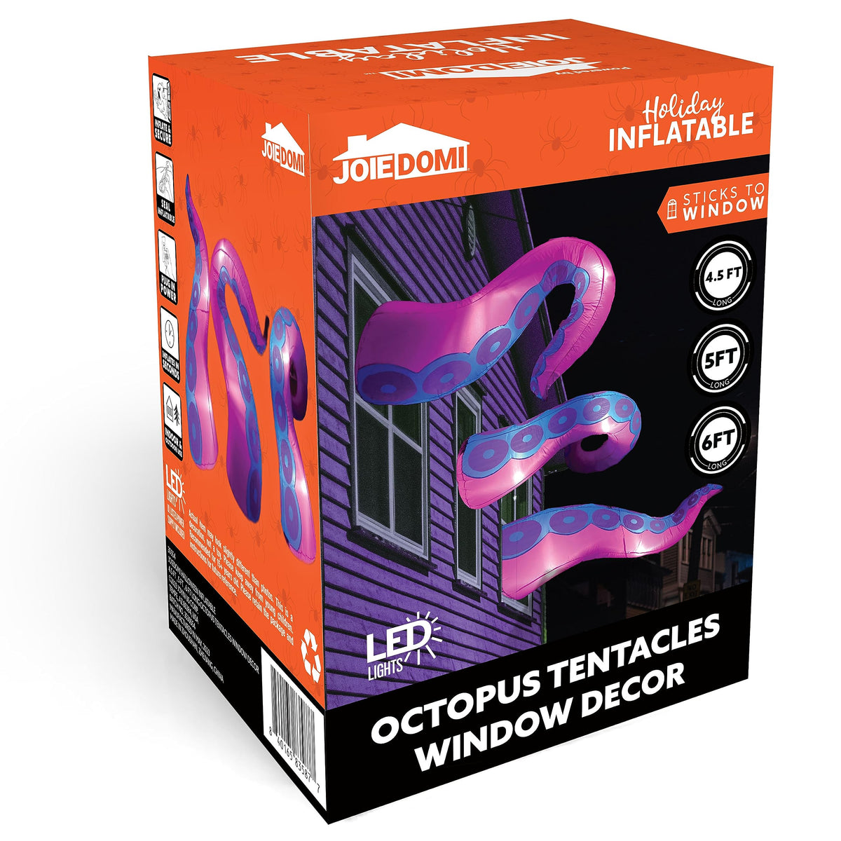 Joiedomi 3 Pcs Halloween Inflatables Octopus Tentacle Outdoor Window Decorations, Octopus Legs with Build-in LEDs, Halloween Front Door Window Roof Prop, Outdoor Holiday Blow up Decor for Garden Lawn 🍁 All In One Marketplace Canada