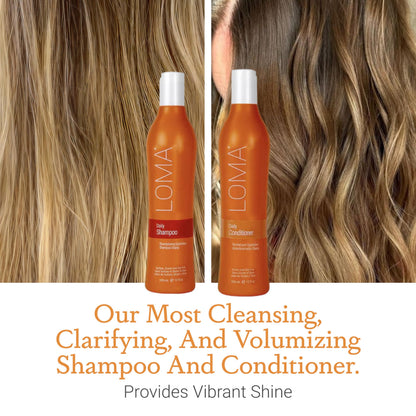 Loma Hair Care Daily Shampoo Daily Conditioner Duo, 33 Fl Oz