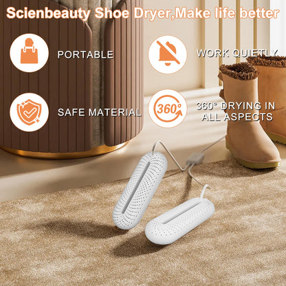 Scienbeauty Boot Dryer Shoe Dryer, Portable Footwear Dryers Machine with 3 Timer Modes for Rainy Seasons Winter Travel, Folding Foot Warmer Quick Drying for Shoes, Gloves, Socks, Ski Boots (US Plug) 🍁 All In One Marketplace Canada