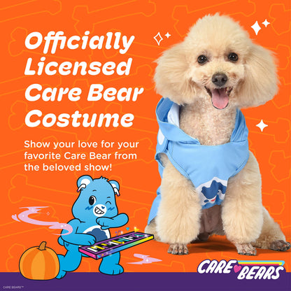 Costume de chien à capuche sans manches Care Bear pour animaux, modèle Grumpy Bear, Halloween - Costumes d'Halloween sous licence officielle pour chiens, taille moyenne