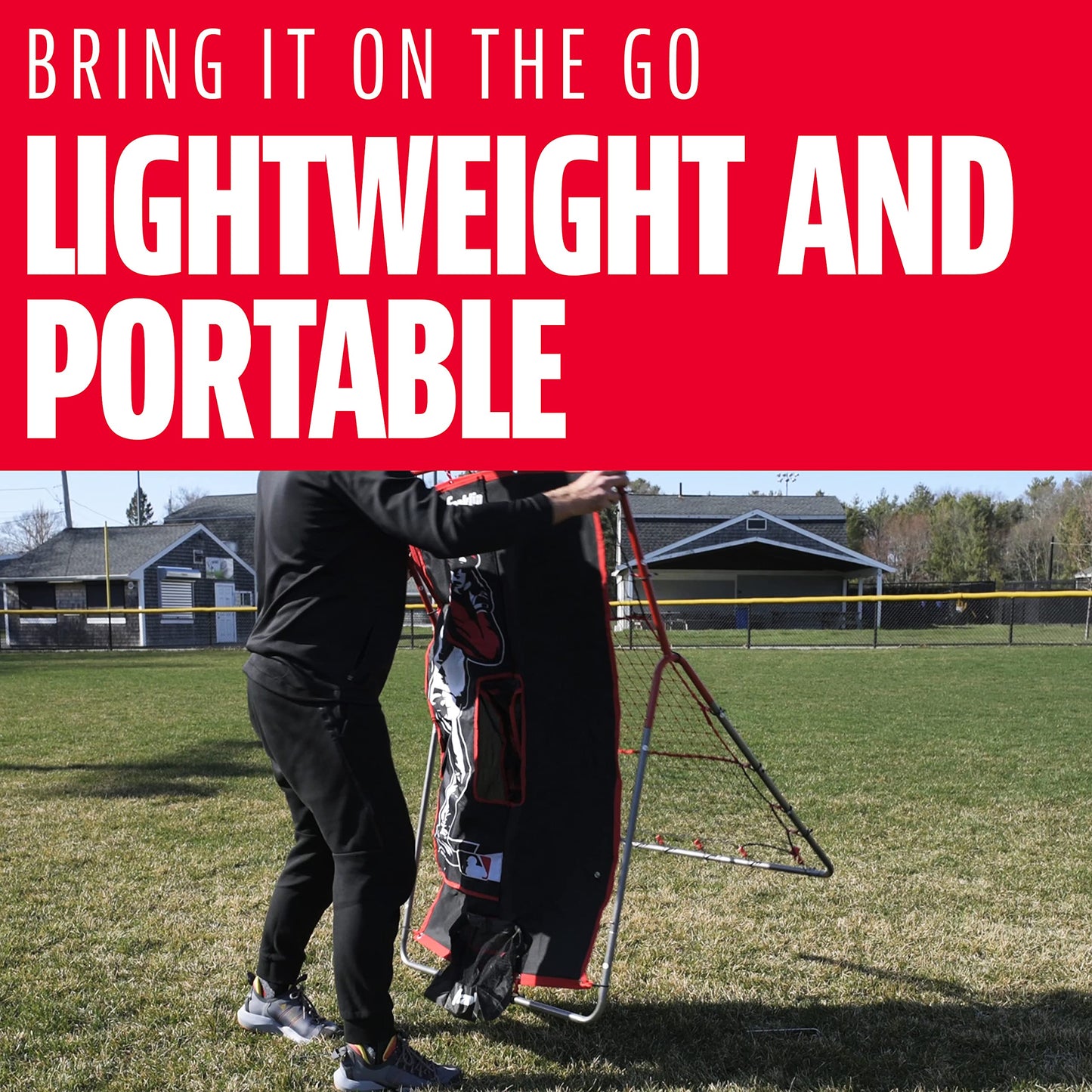 Franklin Sports Pitch Back Rebounder and Switch Hitter Pitching Target - 2 in 1 Return Trainer and Catcher Target - Perfect for Pitching, Fielding and Throwing Practice - 55 x 36 Inch, Multi Franklin Sports