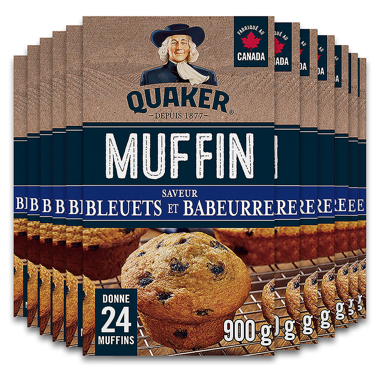 Quaker Blueberry Buttermilk Flavour Muffin Mix, Multi-Pack, 900g (Pack of 12)