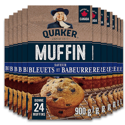 Quaker Blueberry Buttermilk Flavour Muffin Mix, Multi-Pack, 900g (Pack of 12)