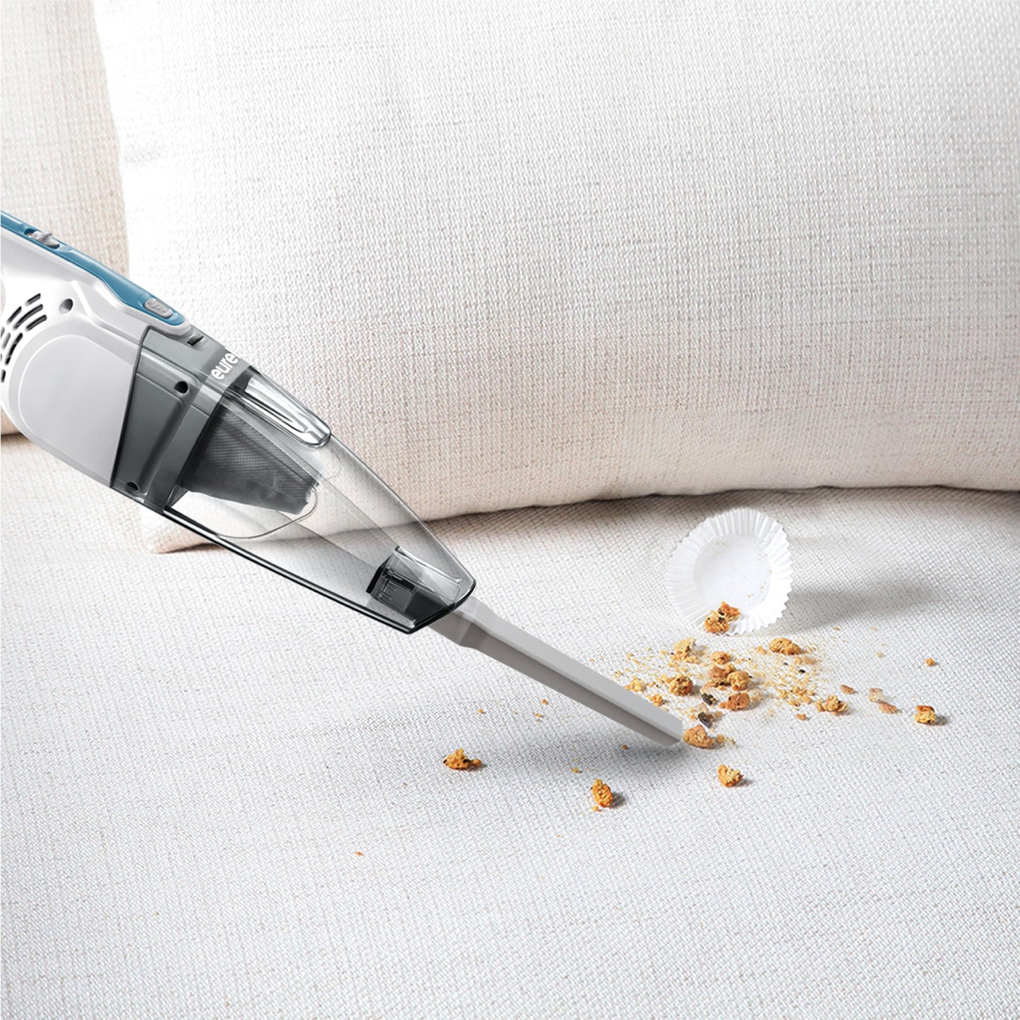Eureka Home Lightweight Corded Stick Vacuum Cleaner, Powerful Suction Convenient Small Vacuum for Hard Floor, 3-in-1 Hand Vacuum, Aqua Blue, NES100 EUREKA