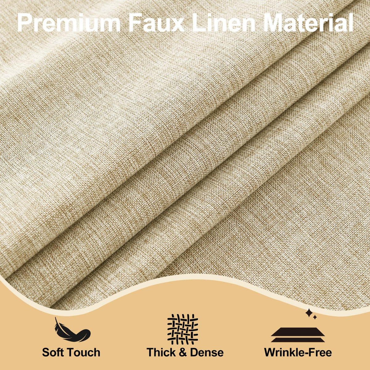 JIUZHEN 54 x 80 Inch Faux Linen Rectangle Tablecloth - Wrinkle and Stain Resistant Washable Table Cloth for Kitchen Dining Room Holiday Table Cover for Party Dinner Outdoor Picnic, Beige 🍁 All In One Marketplace Canada