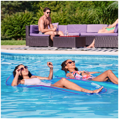 SwimWays Spring Float Premium Hammock Pool Lounger, Inflatable Pool Floats Adult with Fast Inflation for Ages 15 & Up, Sky Blue 🍁 All In One Marketplace Canada