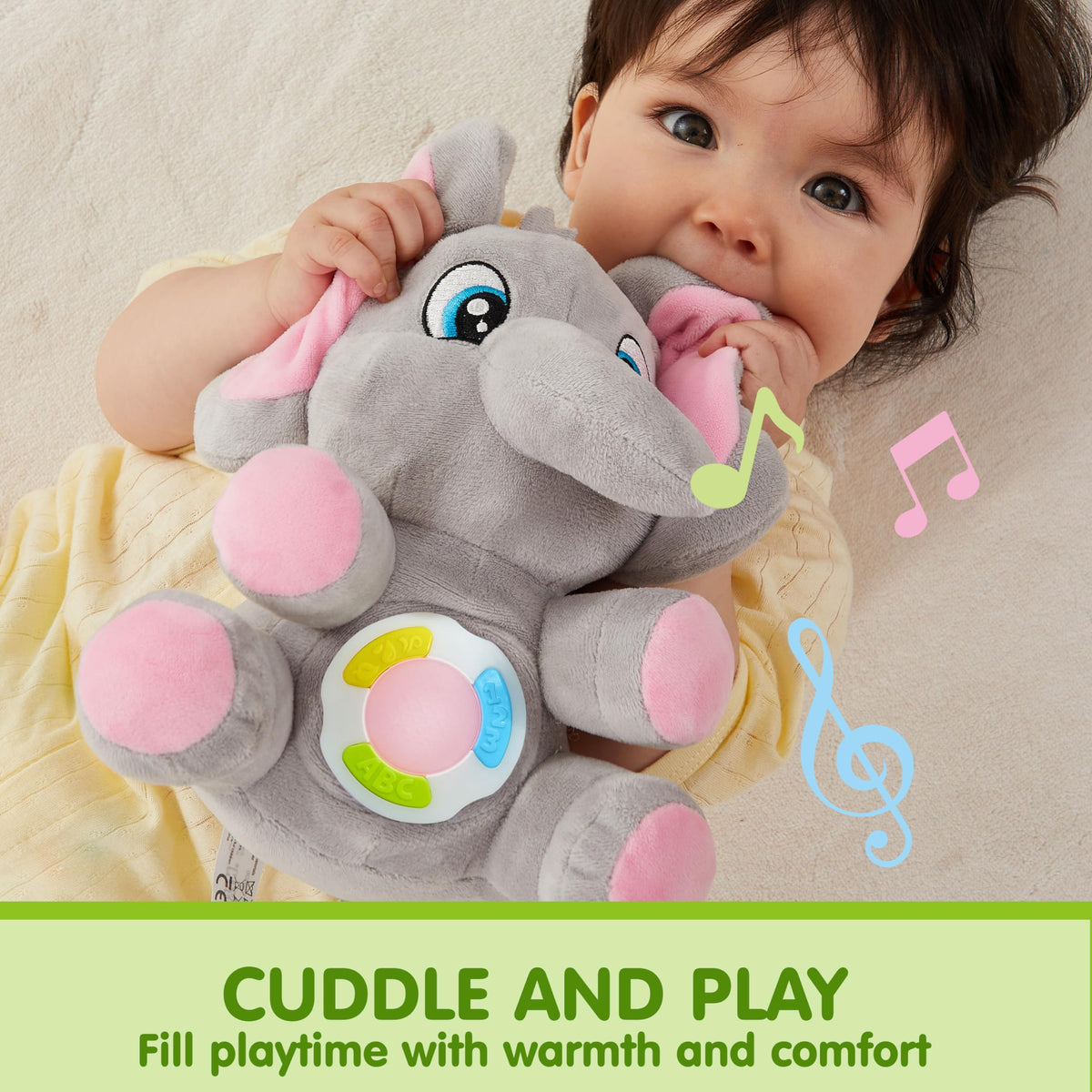 JOYIN Musical Elephant Plush Baby Toy, Stuffed Animal with Music & Light, Baby Musical Soft Plush Toys for Infant Babies, Christmas Birthday Gifts for Boys and Girls 6+ Months 🍁 All In One Marketplace Canada