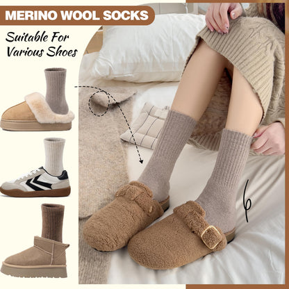 Women Merino Wool Socks Winter Warm Thermal Thick Hiking Cozy Comfy Crew Socks Stocking Stuffers Gifts for Womens 5 Pairs(Black/Khaki/Beige/White) 🍁 All In One Marketplace Canada