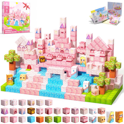 SSAWER Magnetic Blocks, 100PCS Toys Building Blocks Cubes Gifts for Girls 🍁 All In One Marketplace Canada