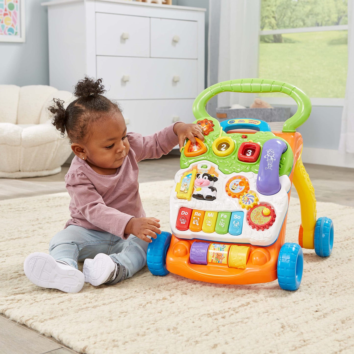 VTech Sit-to-Stand Learning Walker (Frustration Free Packaging - English Version), Orange