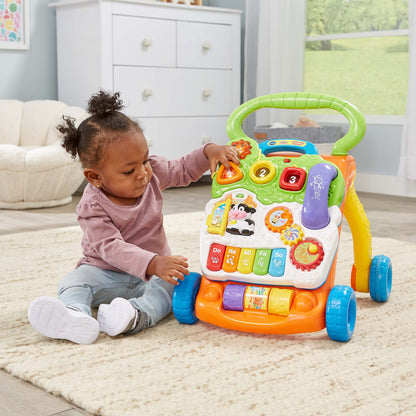 VTech Sit-to-Stand Learning Walker (Frustration Free Packaging - English Version), Orange