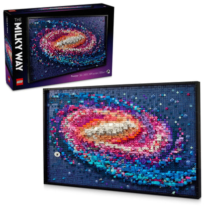 LEGO Art The Milky Way Galaxy Wall Art Décor, Space and Astronomy Gift, Building Set for Adults, Creative Activity for Art and Design Lovers, Home Décor Ideas for Living Room, 31212 LEGO