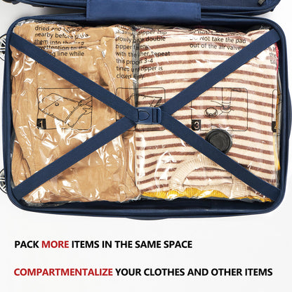 Vacuum Storage Bags 20 Combo, Space Saver Bags with Travel Electric Pump, Compression Airtight Sealer Bags for Clothes, Bedding, Pillows, Comforters, Blankets - Available at All In One Marketplace Canada