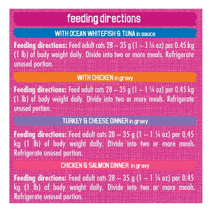 Friskies Shredded Wet Cat Food, Poultry & Fish Combo Variety Pack 4 Flavours - 156 g Can (32 Pack)