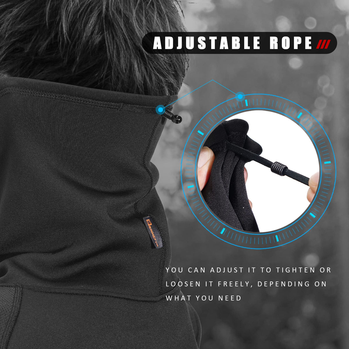 B BINMEFVN Motorcycle Neck Warmer Winter Neck Cover Gaiter Half Face Mask Windproof and Keep Warm for Men Women 🍁 All In One Marketplace Canada