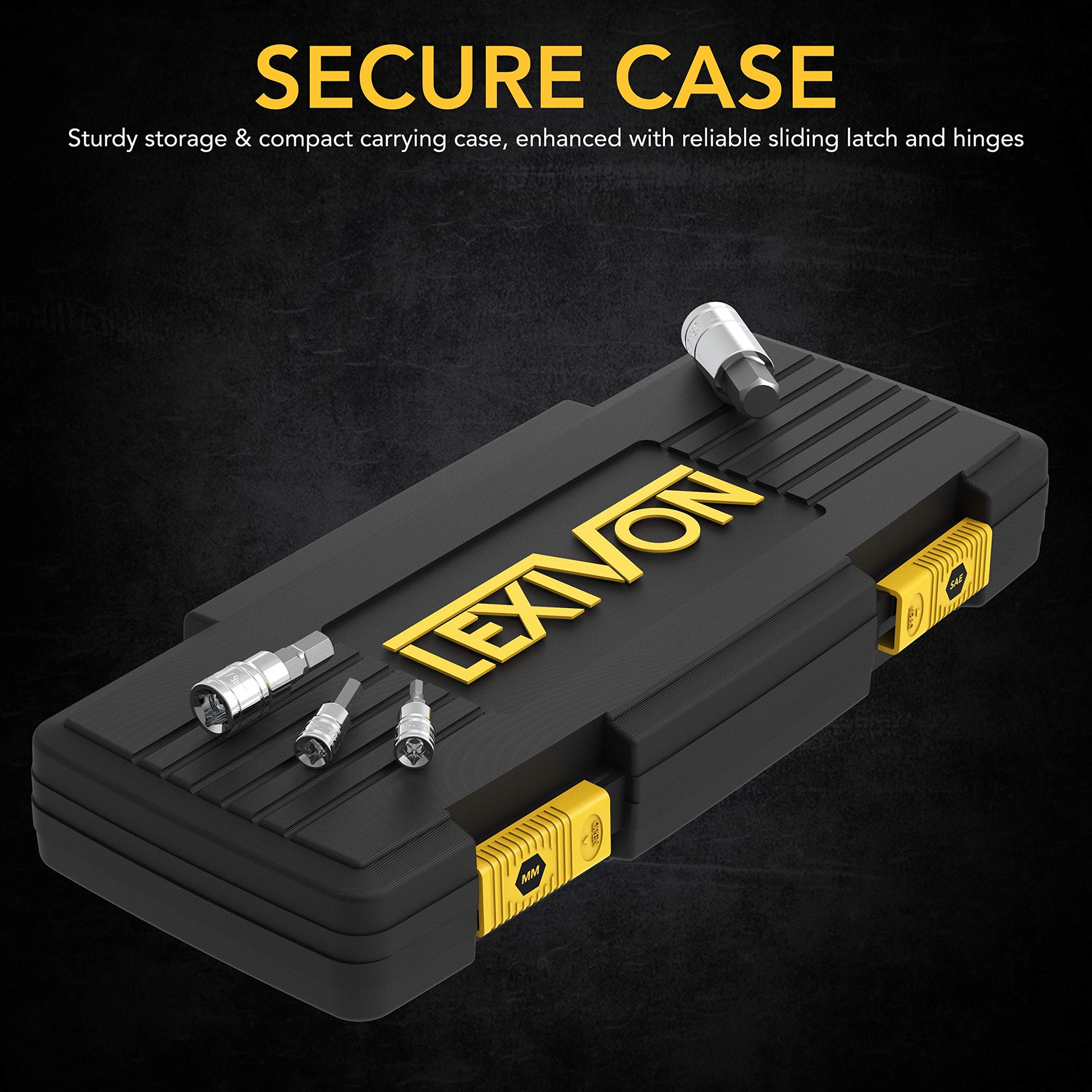 LEXIVON Master HEX Bit Socket Set, Premium S2 Alloy Steel | Complete 32-Piece, SAE and Metric Set | Enhanced Storage Case (LX-144) - Available at All In One Marketplace Canada