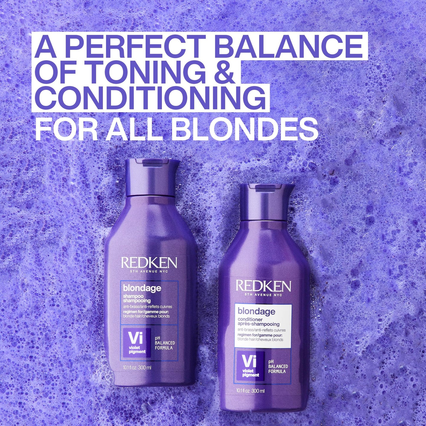 Redken Color Extend Blondage Depositing Purple Conditioner, Hair Toner, Neutralizes Brassy Tones, With Citric Acid - Available at All In One Marketplace Canada