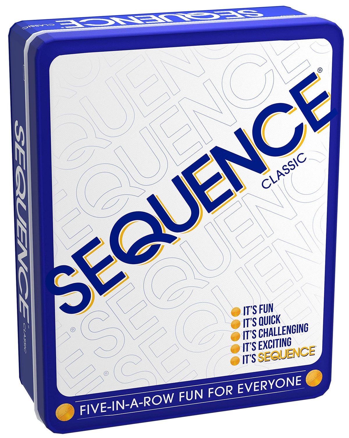 Jax Sequence in a Tin | Strategy Game | Five-in-a-Row Fun for Everyone! | 2-12 Players, Ages 7+