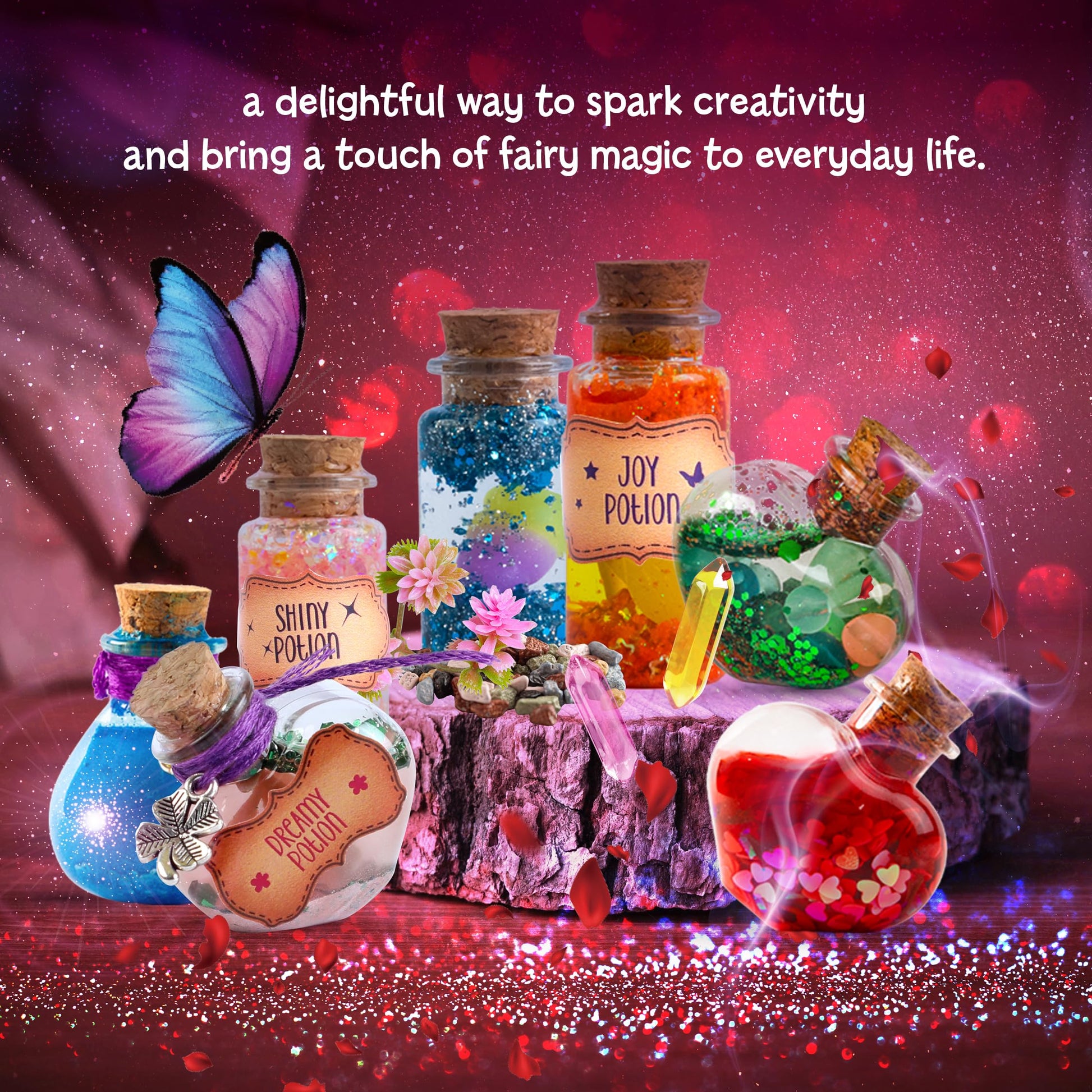 Dan&Darci Magic Fairy Potion Kit for Boys - Birthday Gifts for Girls - Gift Ideas for Girls Ages 6, 7, 8, 9, 10 - Toys 8-10, 7-8 - Arts & Crafts for Boys 6-8