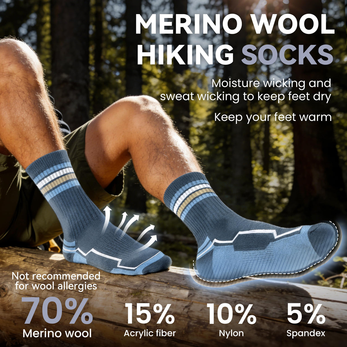 Supertrip Merino Wool Hiking Socks for Men 🍁 All In One Marketplace Canada