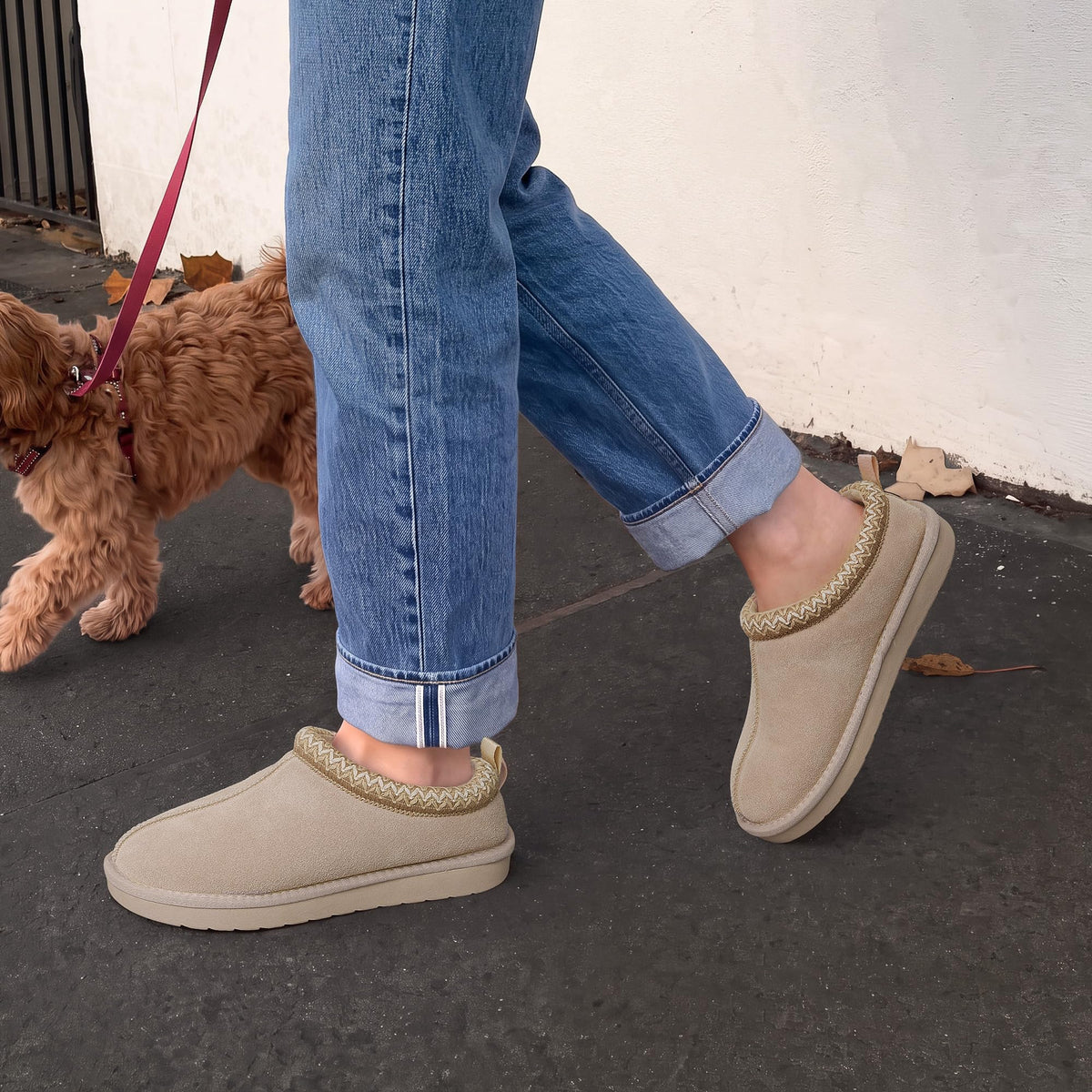 DREAM PAIRS Women's Slippers Genuine Suede,Sand,10 🍁 All In One Marketplace Canada