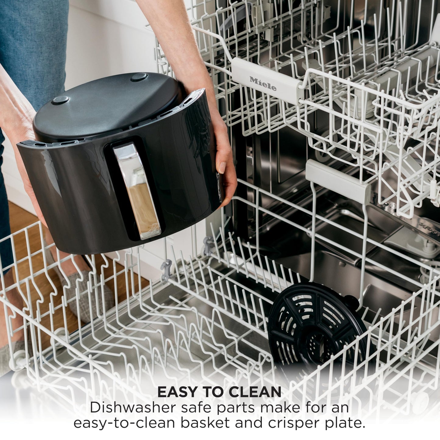 NINJA AF101C, Air Fryer, 3.8L Less Oil Electric Air Frying, Equipped with Crisper Plate + Multi-Layer Rack + Non Stick Basket, Programmable Control Panel, Black, 1550W, (Canadian Version) - Available at All In One Marketplace Canada