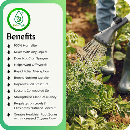 Humic Acid Organic Lawn Fertlizer - Fulvic Humic Mineral Blend for Trees, Shrubs, Ornamentals, Vegetables & Crops - Enhancer & Garden Soil Conditioner by FoliarTech, 4L - Available at All In One Marketplace Canada
