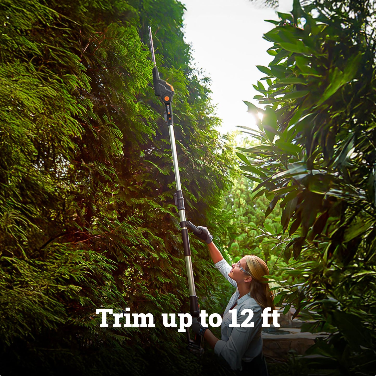 WORX WG252.9 20V 20" Cordless Hedge Trimmer, Reach Up to 12 Inch, Extended Pole, 180° Rotation Head, Battery & Charger Not Included 🍁 All In One Marketplace Canada