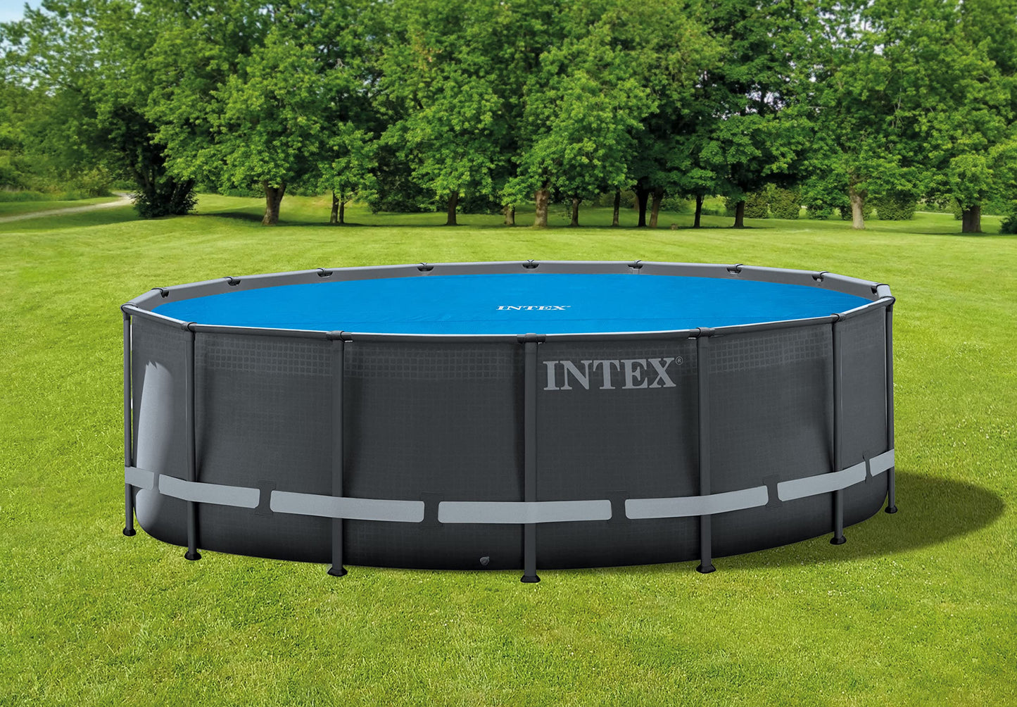 Intex Solar Cover for 16ft Diameter Easy Set and Frame Pools - Available at All In One Marketplace Canada