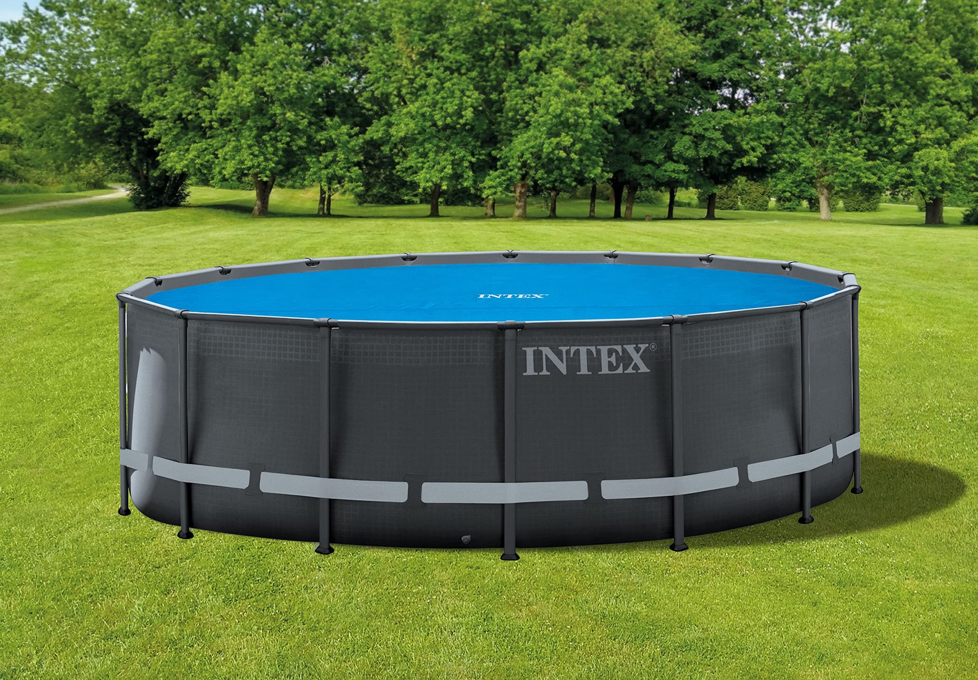 Intex Solar Cover for 16ft Diameter Easy Set and Frame Pools - Available at All In One Marketplace Canada