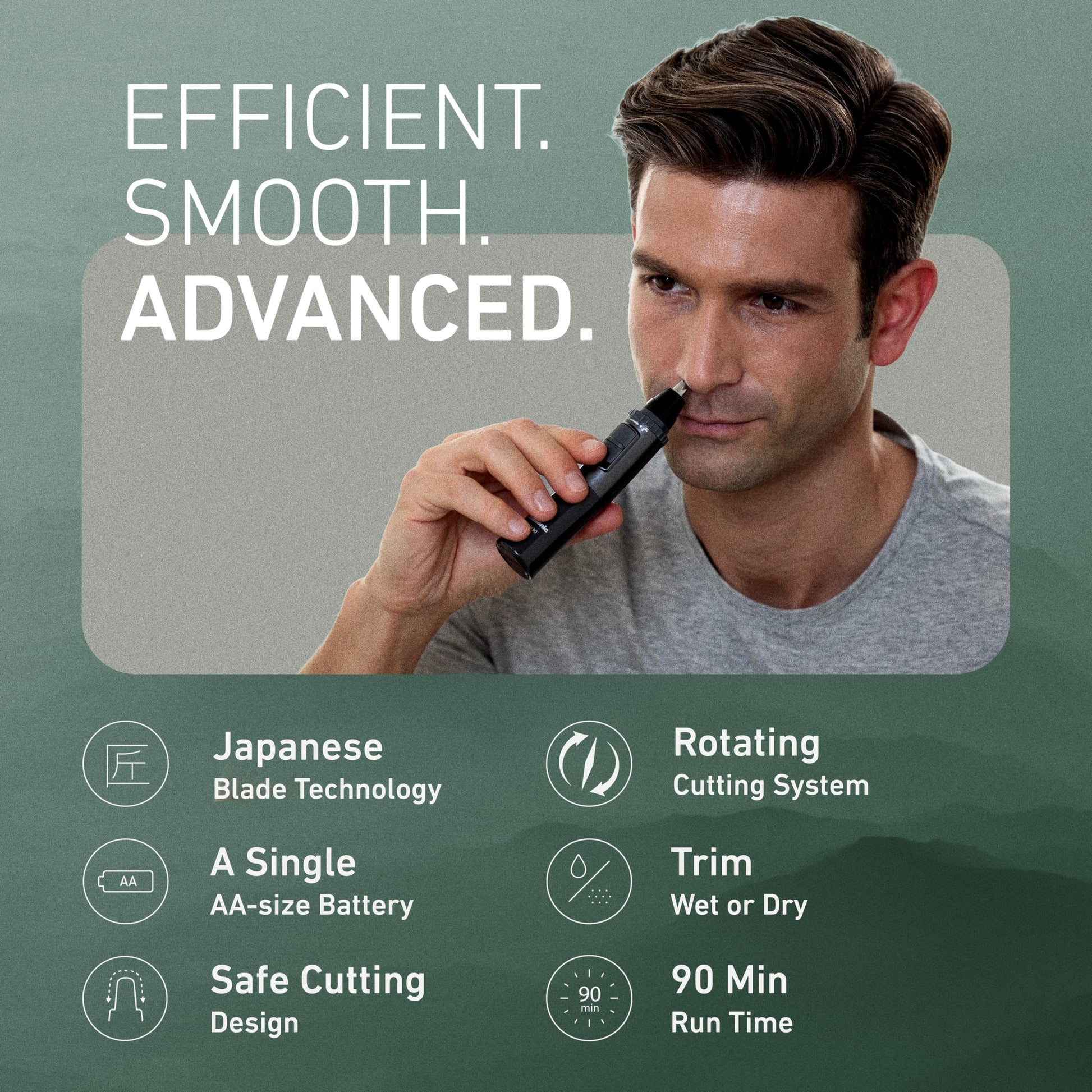 Panasonic ERGN30H nose & ear Hair Trimmer, Black Compact, 0.14 kilogram - Available at All In One Marketplace Canada
