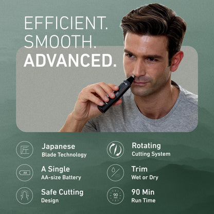 Panasonic ERGN30H nose & ear Hair Trimmer, Black Compact, 0.14 kilogram - Available at All In One Marketplace Canada