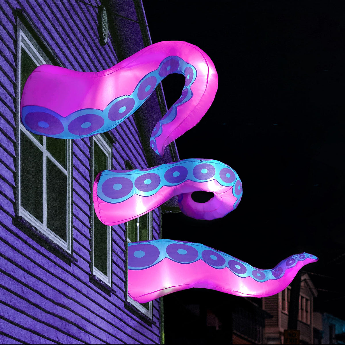 Joiedomi 3 Pcs Halloween Inflatables Octopus Tentacle Outdoor Window Decorations, Octopus Legs with Build-in LEDs, Halloween Front Door Window Roof Prop, Outdoor Holiday Blow up Decor for Garden Lawn 🍁 All In One Marketplace Canada