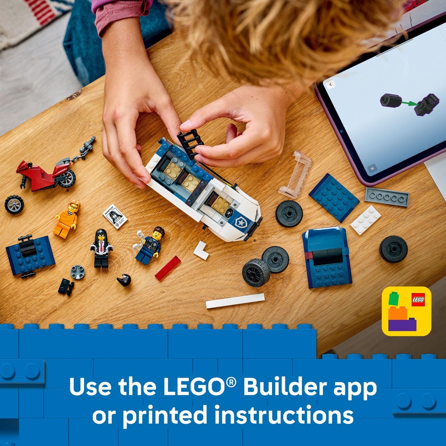 LEGO City Police Prisoner Transport Van Building Toy for Boys & Girls - Pretend Play Toys for Kids, Ages 6+ - W/Police Officer & 2 Crook Minifigures - Gift Idea for Birthdays - 60479