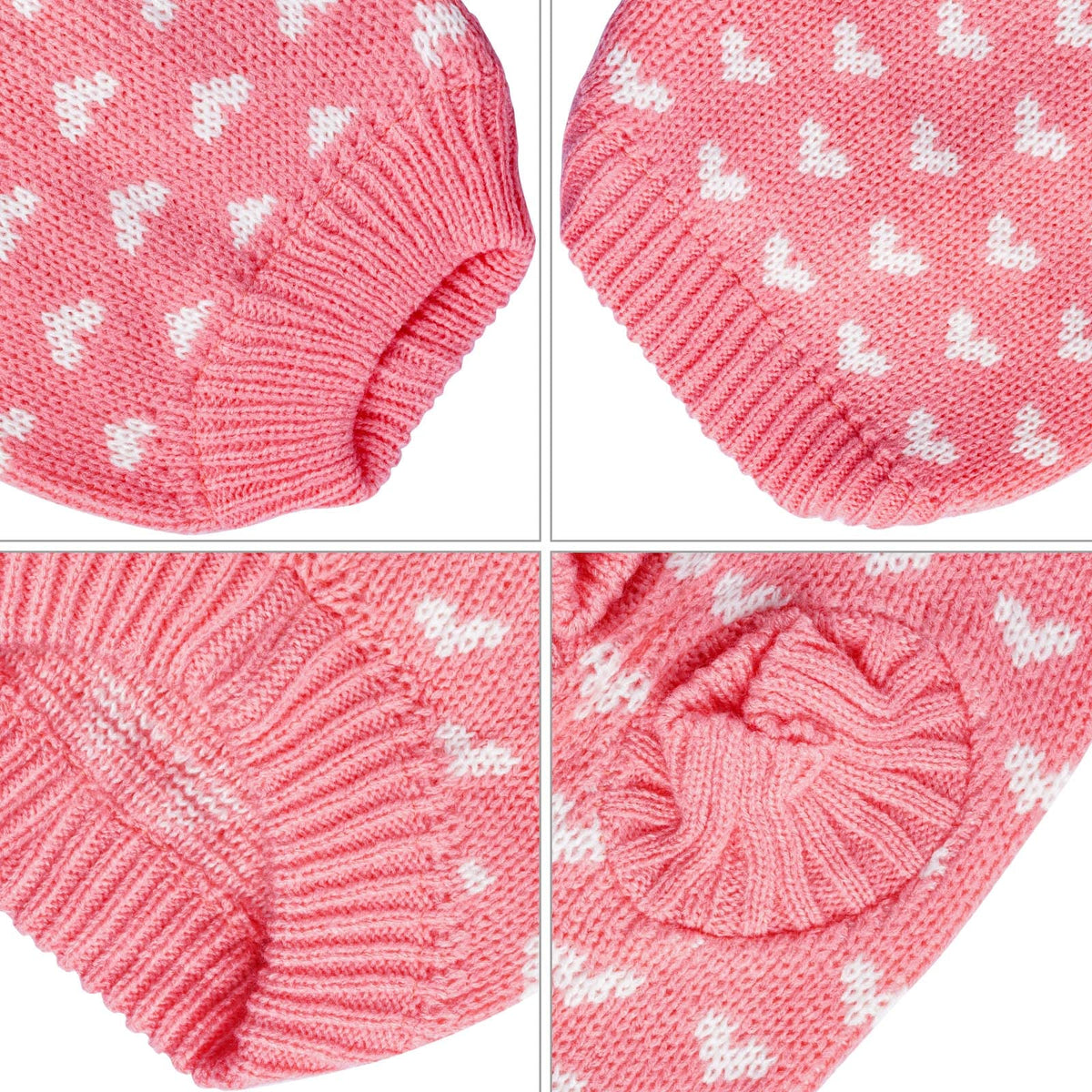 Dxhycc Knitted Dog Sweater Puppy Sweater Warm Pet Winter Clothes Cat Clothes Small Dogs Heart Sweaters for Cold Weather (Pink, S) 🍁 All In One Marketplace Canada