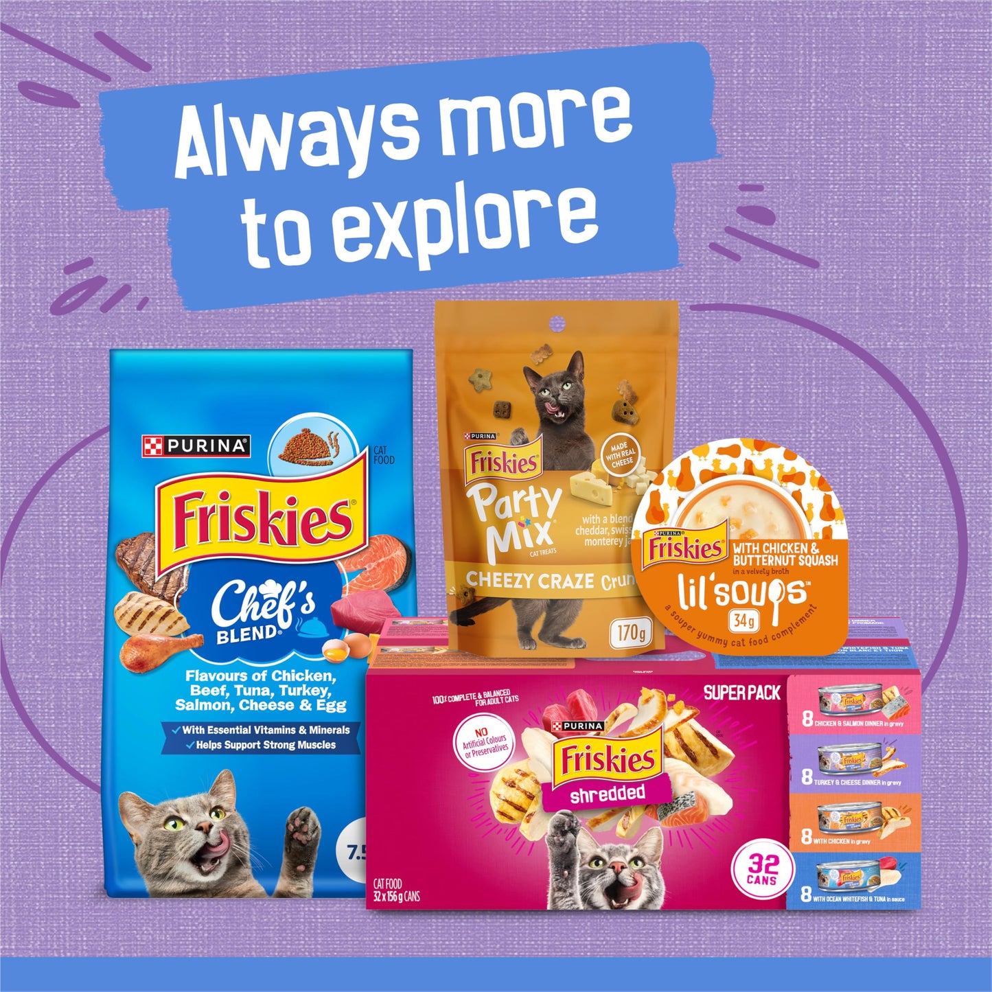 Friskies Shredded Wet Cat Food, Turkey & Cheese Dinner in Gravy - 156 g Can (24 Pack) 🍁 All In One Marketplace Canada