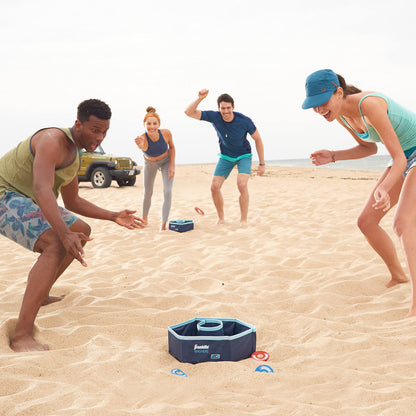 Franklin Sports Washer Toss - 6 Washers and 2 Collapsible Targets - Beach or Camping Outdoor Lawn Game - Official Size Washer Set Franklin Sports