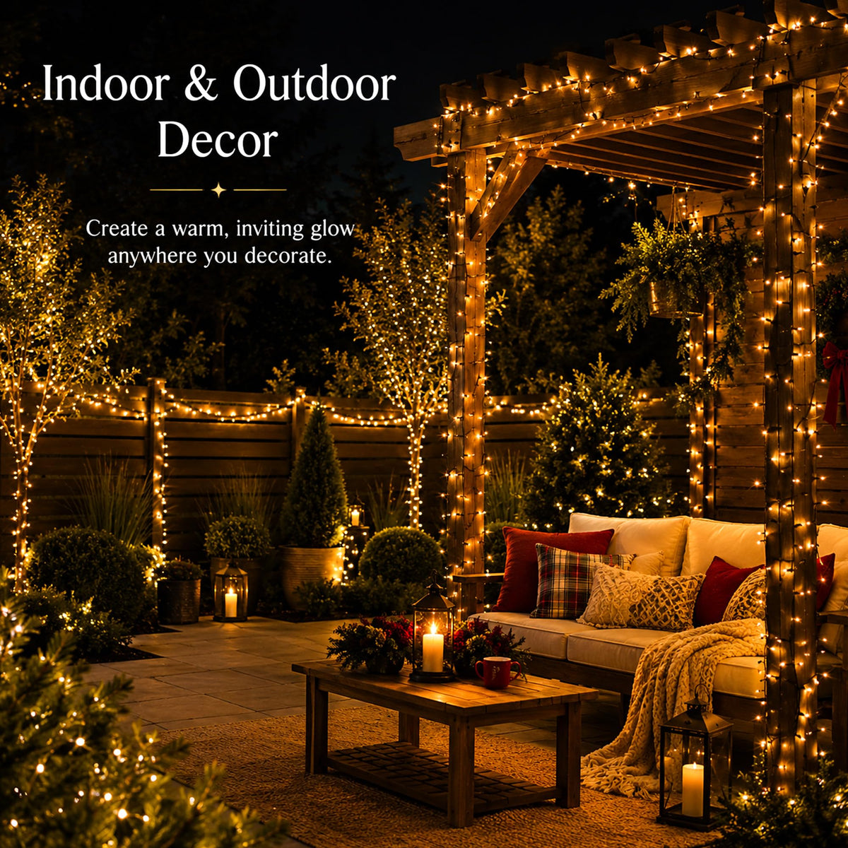 33ft 100 LED Plug in Black Wire Glow Warm White Christmas String Lights 🍁 All In One Marketplace Canada