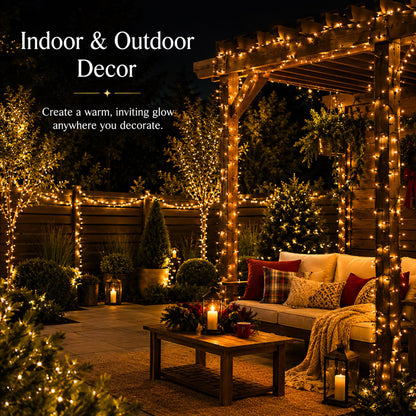 33ft 100 LED Plug in Black Wire Glow Warm White Christmas String Lights 🍁 All In One Marketplace Canada