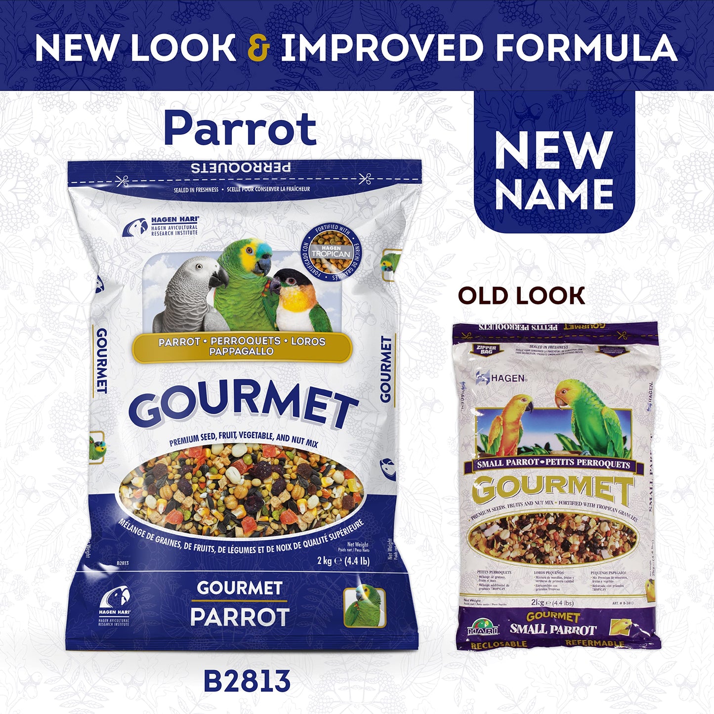 Hagen B2813 Gourmet Small Parrot Seed Mix, 2 Kg, 4.4-Pound HARI