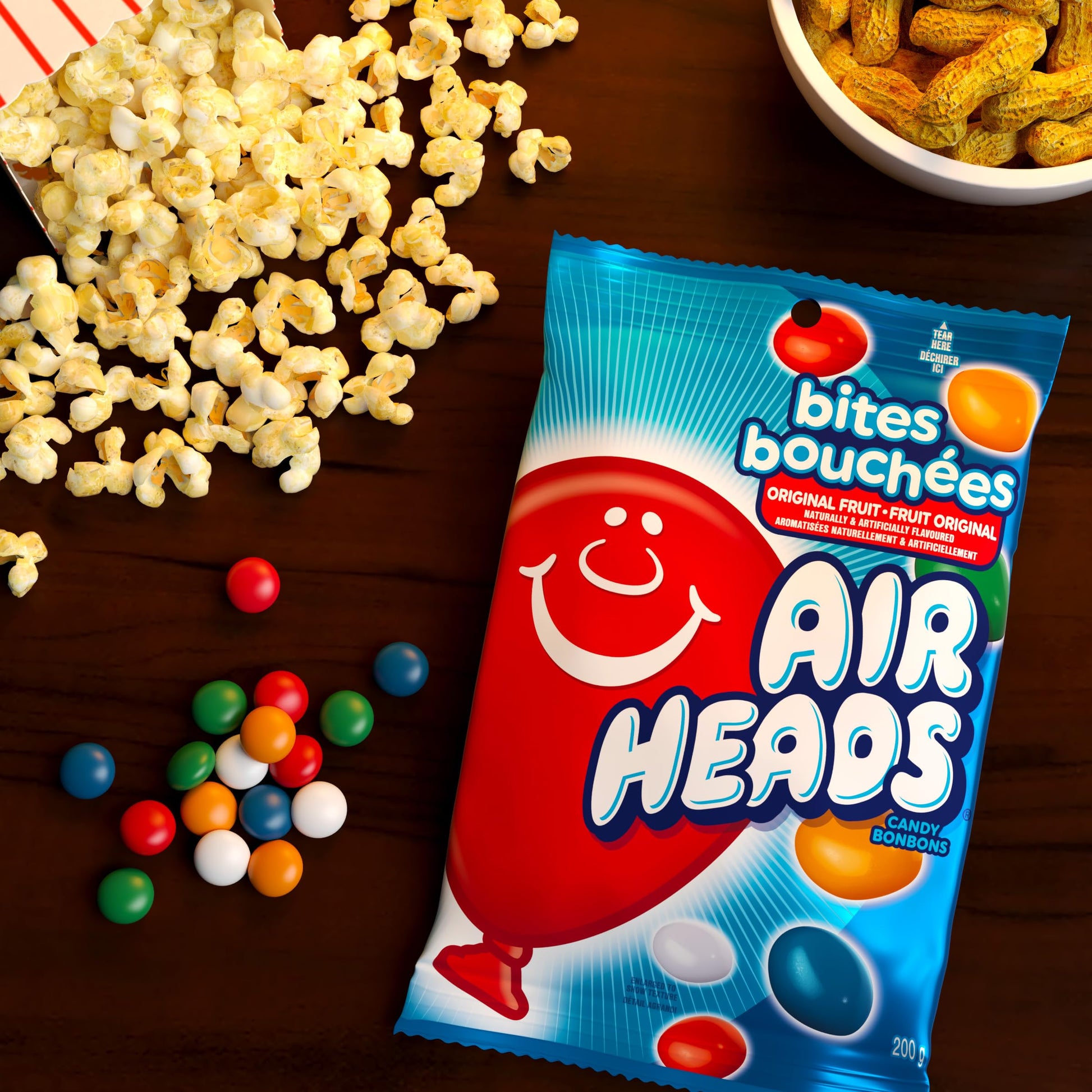 Airheads Bites, Original Fruit Candy, 200g Bag - Available at All In One Marketplace Canada