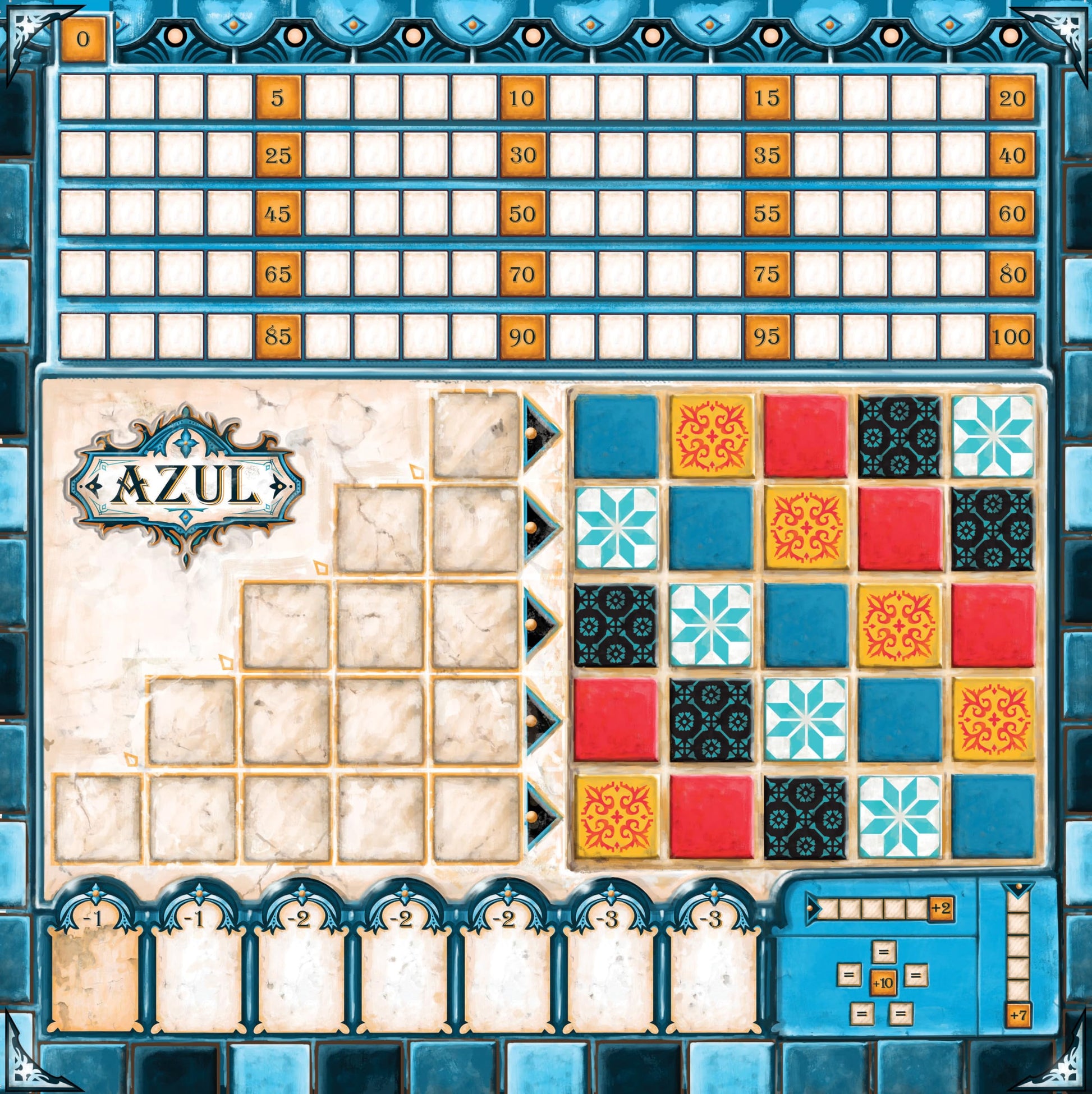 Azul Board Game - 2-4 Players - Fun Family Board Game - 30-45 Minutes of Gameplay - Games for Family Game Night - For Kids and Adults Ages 8+ - Bilingual - Made By Next Move Games